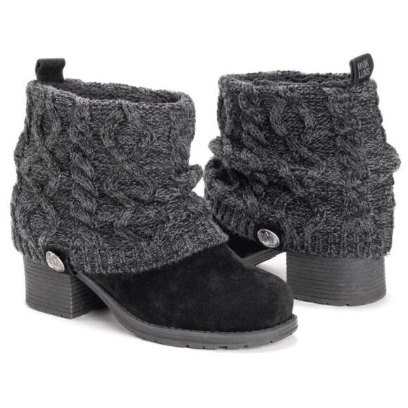 🆕NWT MUK LUKS Women's Haley Boots - BLACK - Picture 1 of 3